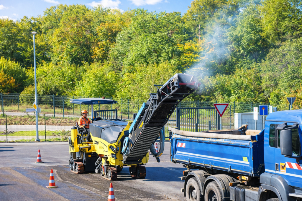 Milling machine in action Edmonton Alberta